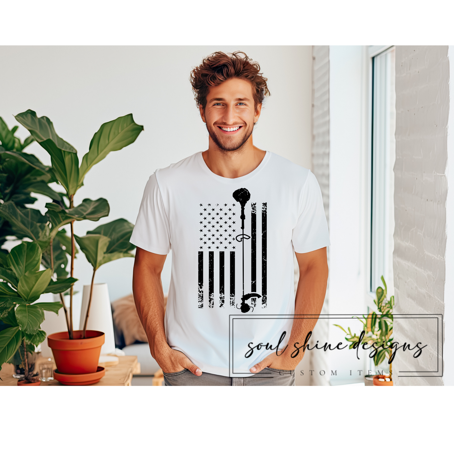 American Flag Weed Wacker