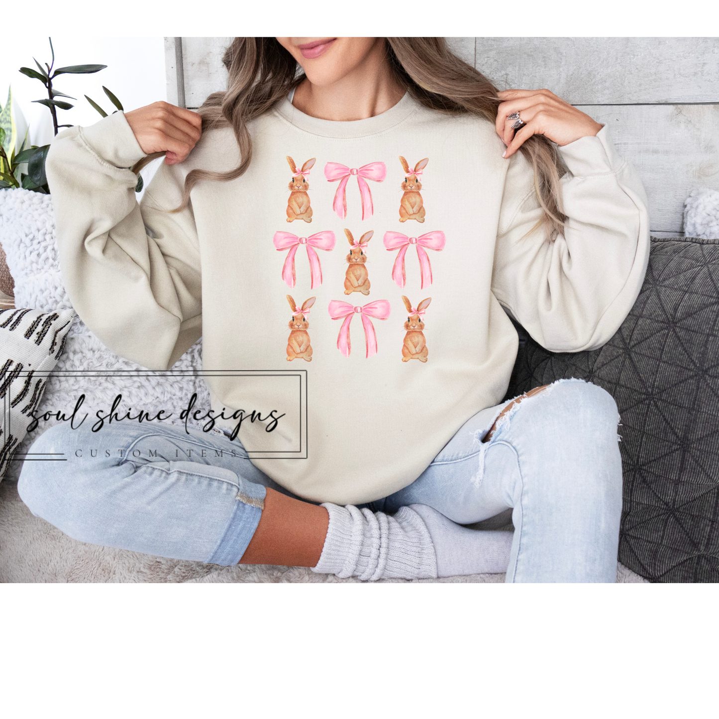 Bunnies and Bows (Pink)