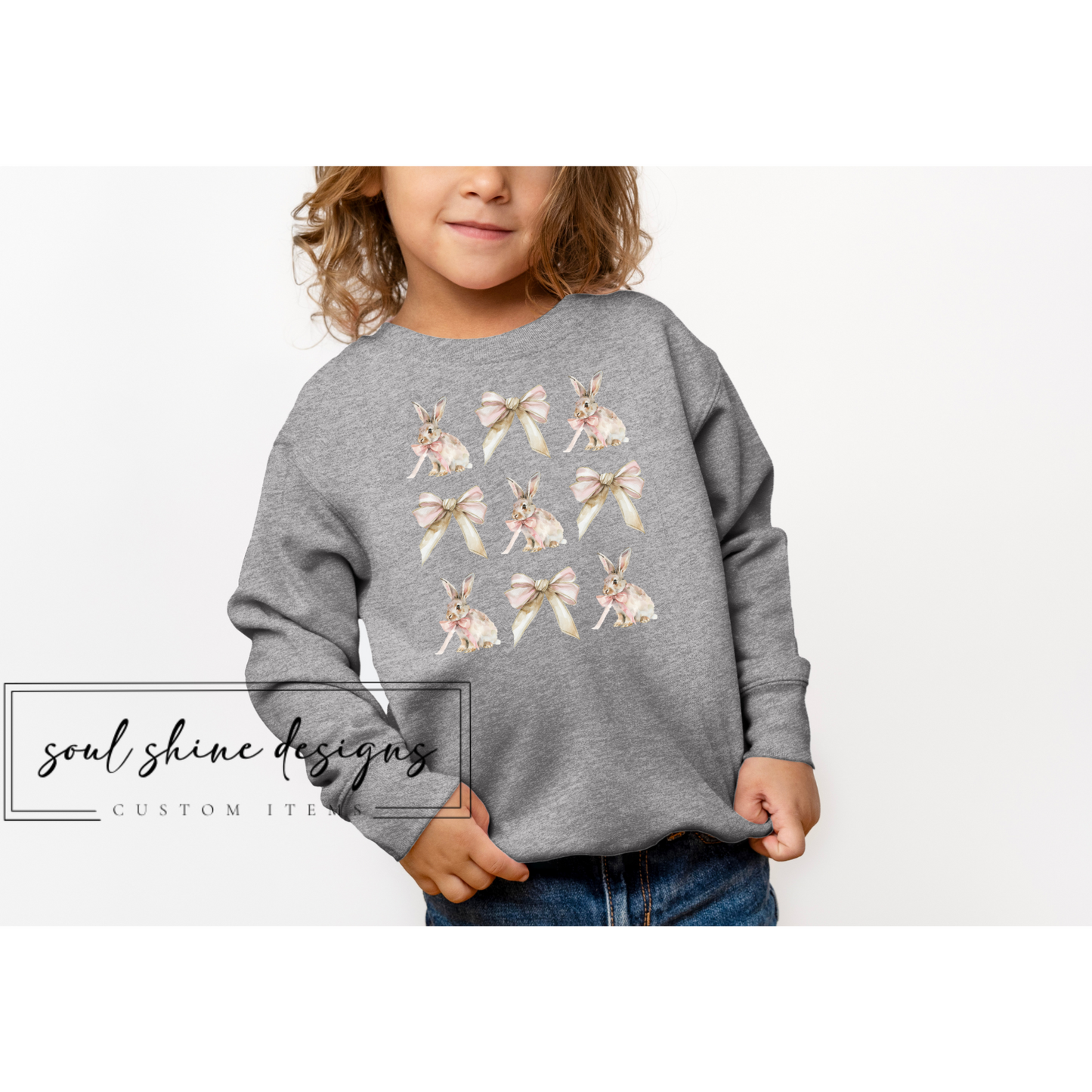 Bunnies and Bows (Cream)