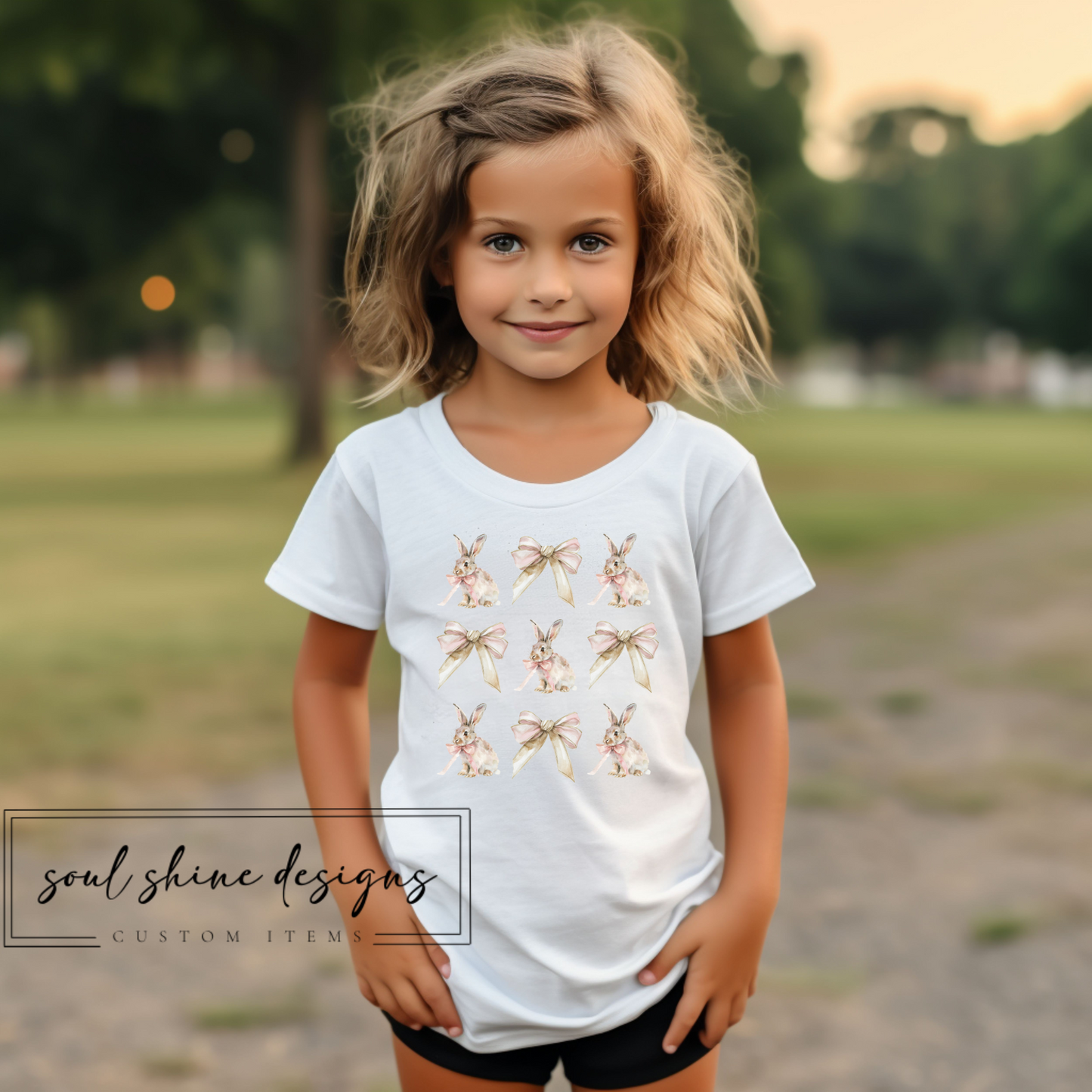 Bunnies and Bows (Cream)