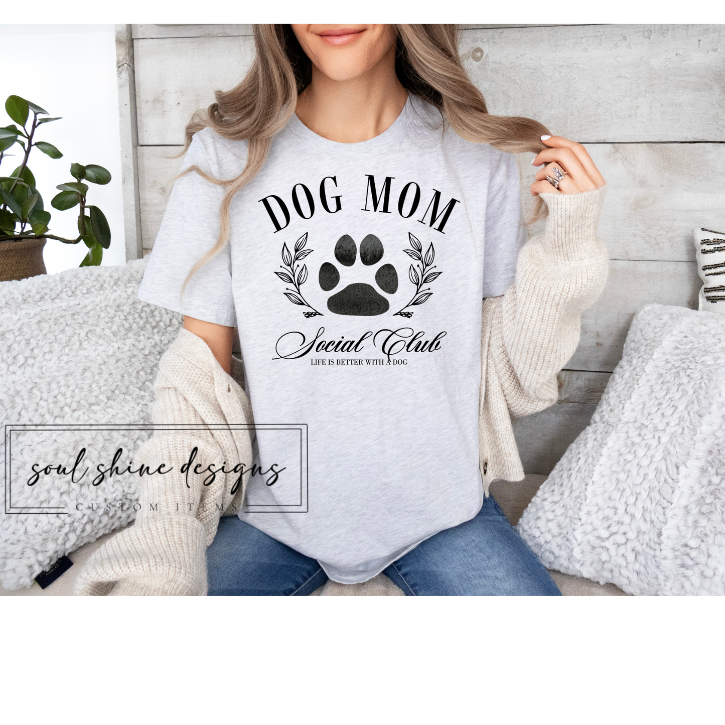 DTF Transfer Dog Mom Social Club