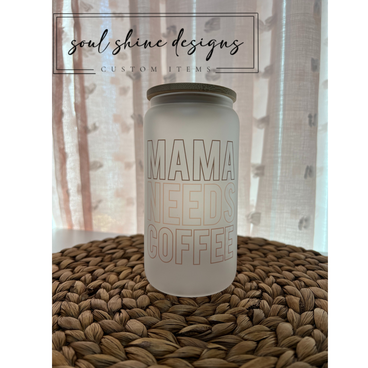Mama Needs Coffee Libby Glass