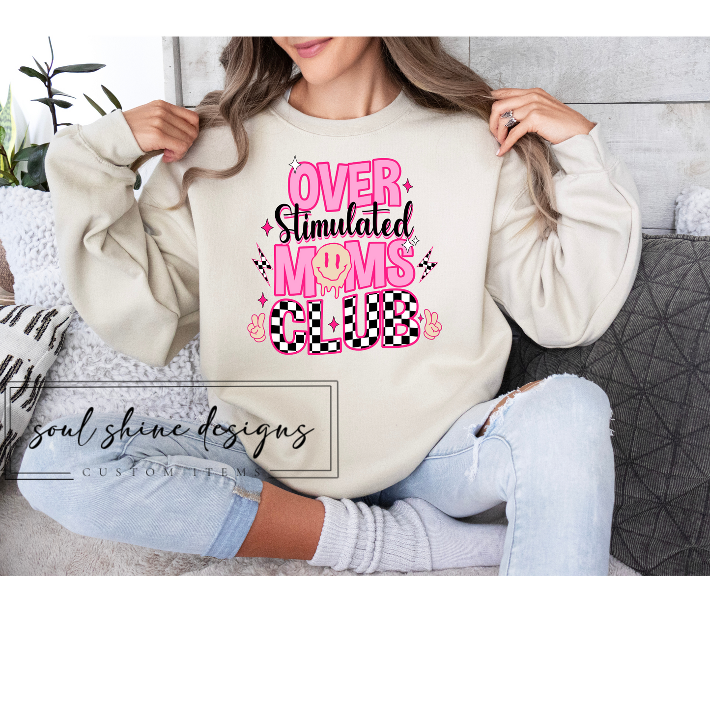 Over Stimulated Moms Club (Pink)