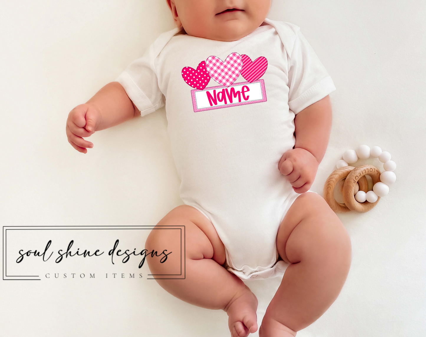 Hearts Custom Name (Infant)